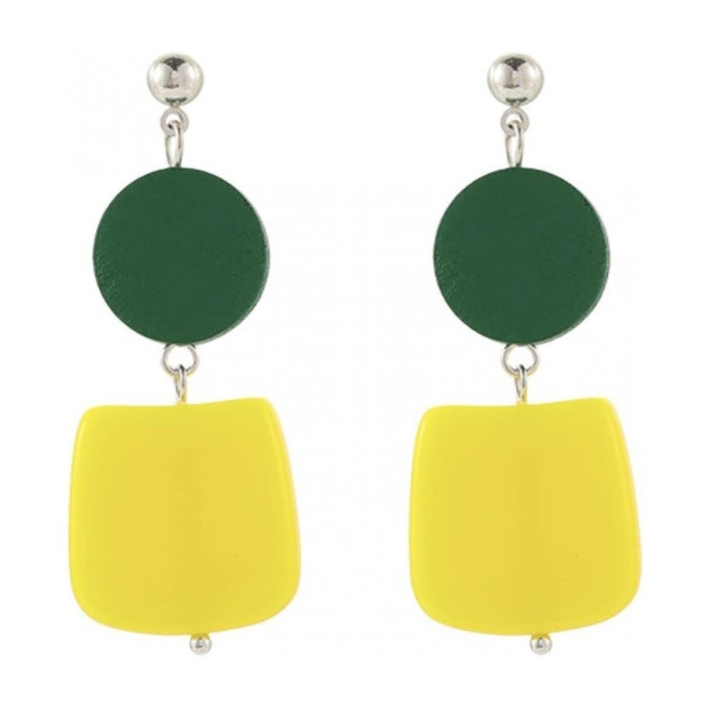 Mixed Color Acrylic Long Earrings Geometric Irregular Pendant Synthetic New Nice